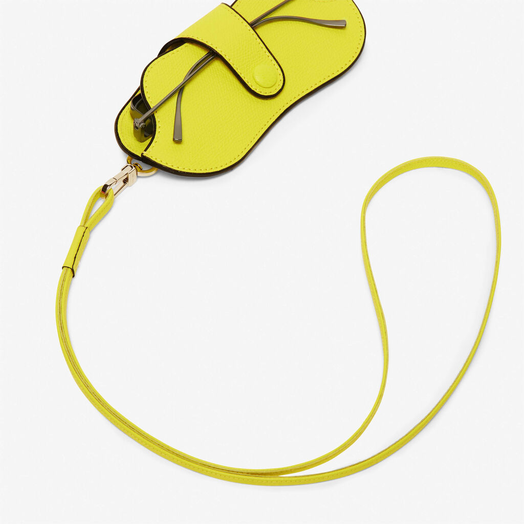 Valextra Custodia occhiali in Pelle Gialla Lime | Valextra Offerte