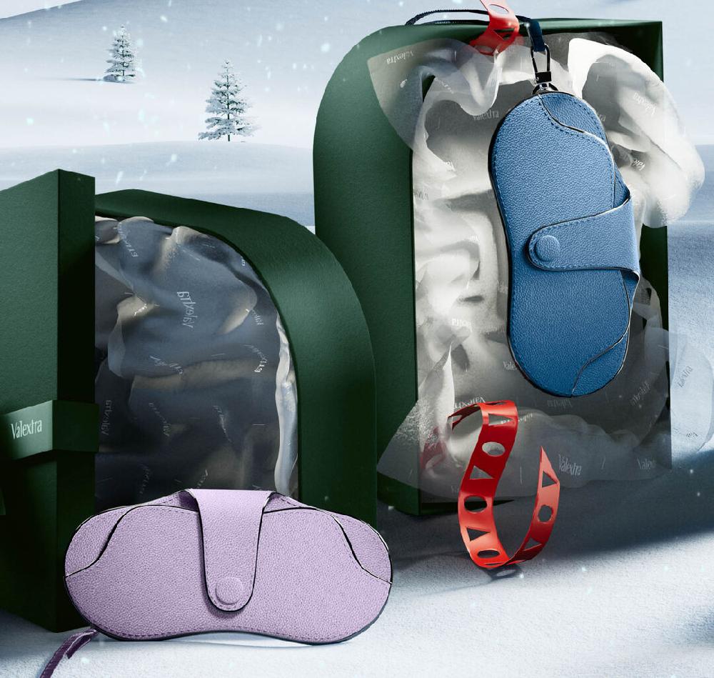 Valextra Custodia occhiali da Donna in Pelle Azzurra di Lusso | Valextra Hotsell