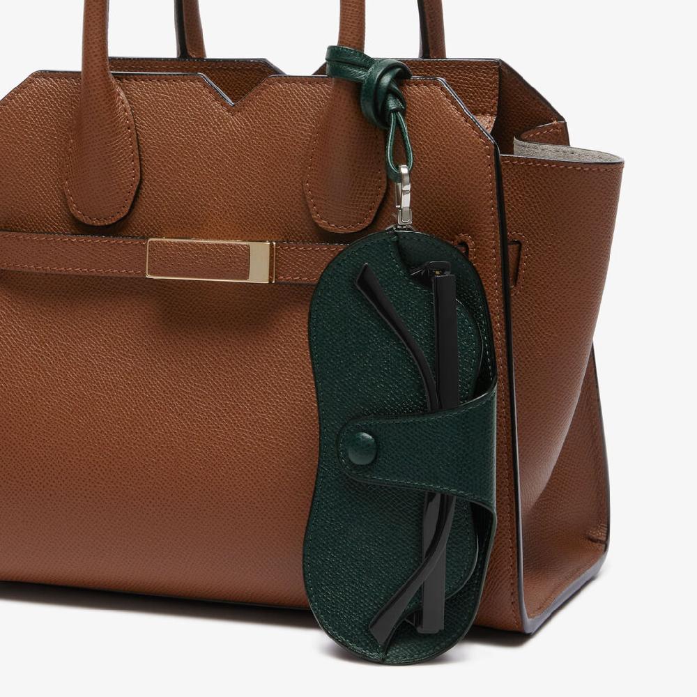 Valextra Custodia porta occhiali di Lusso in Pelle Verde | Valextra Vendita Calda