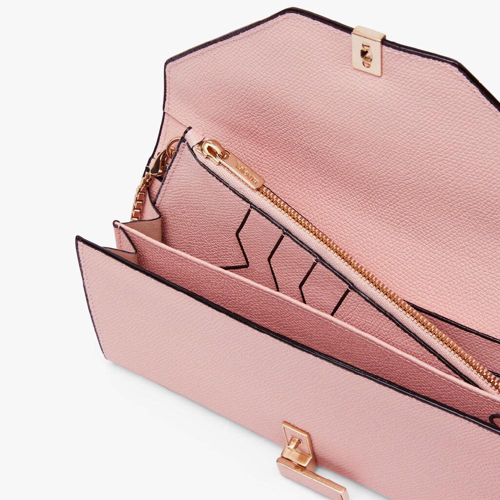 Valextra Portafoglio grande in Pelle Rosa | Valextra Iside Vendita Economica