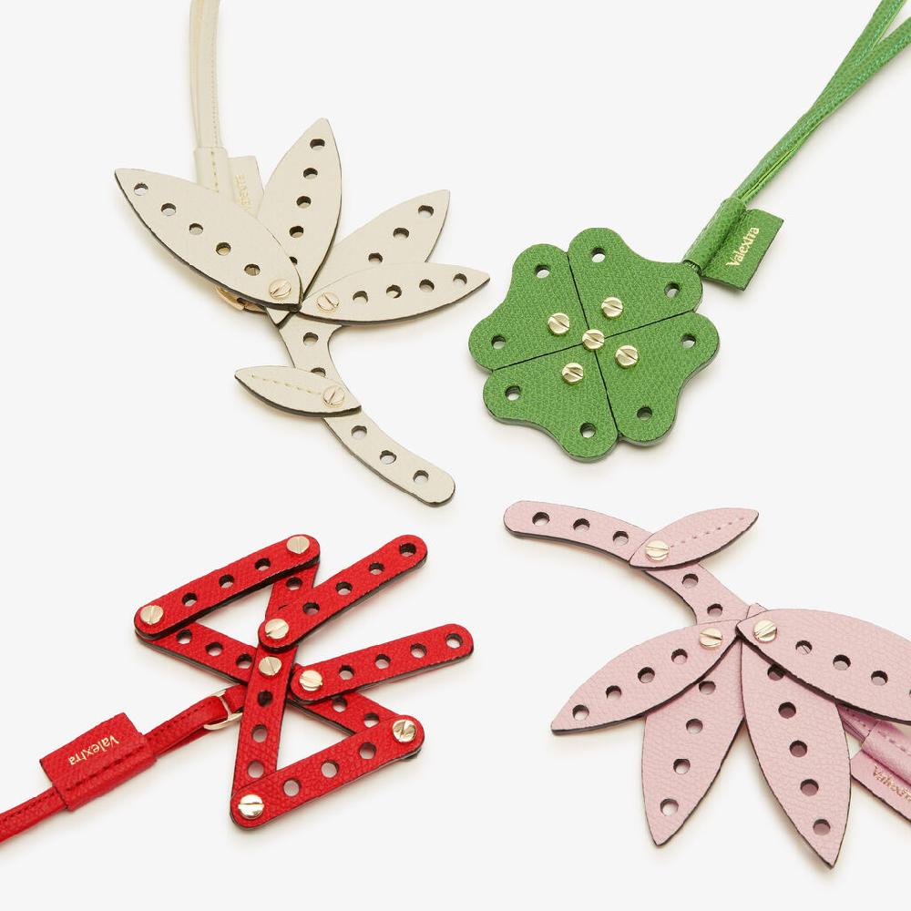 Valextra Charm Engineering Beauty Fiocco | Pelle di vitello Millepunte | Rosso Cremisi | Valextra In Saldo