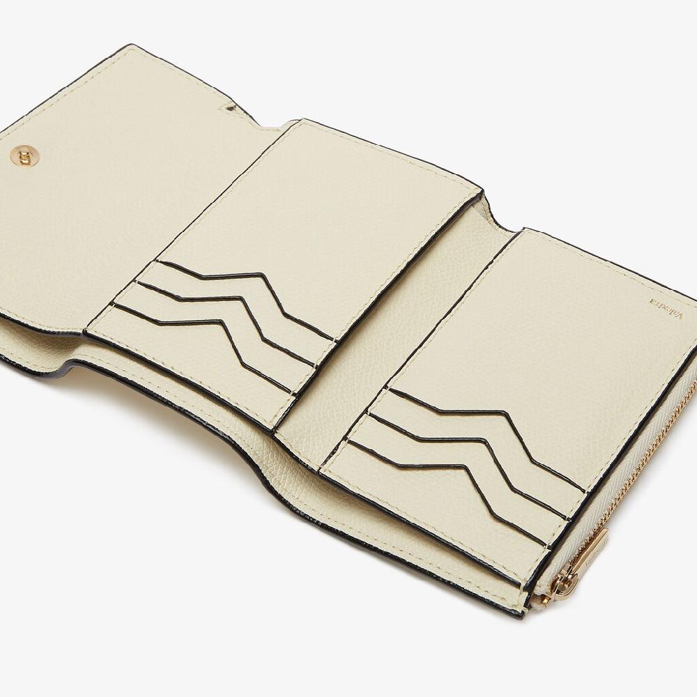 Valextra Portafoglio piccolo di Lusso in Pelle Bianca | Valextra Pocket Moda