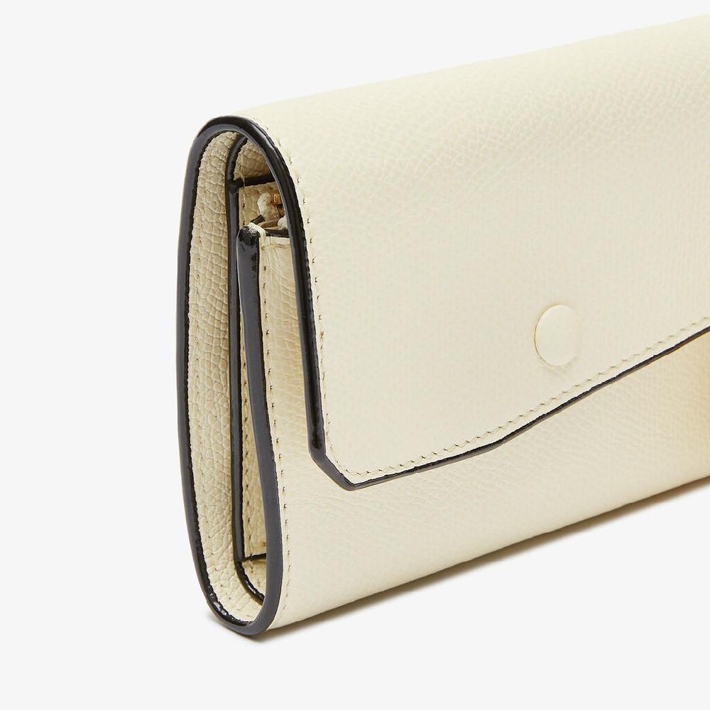 Valextra Portafoglio piccolo di Lusso in Pelle Bianca | Valextra Pocket Moda