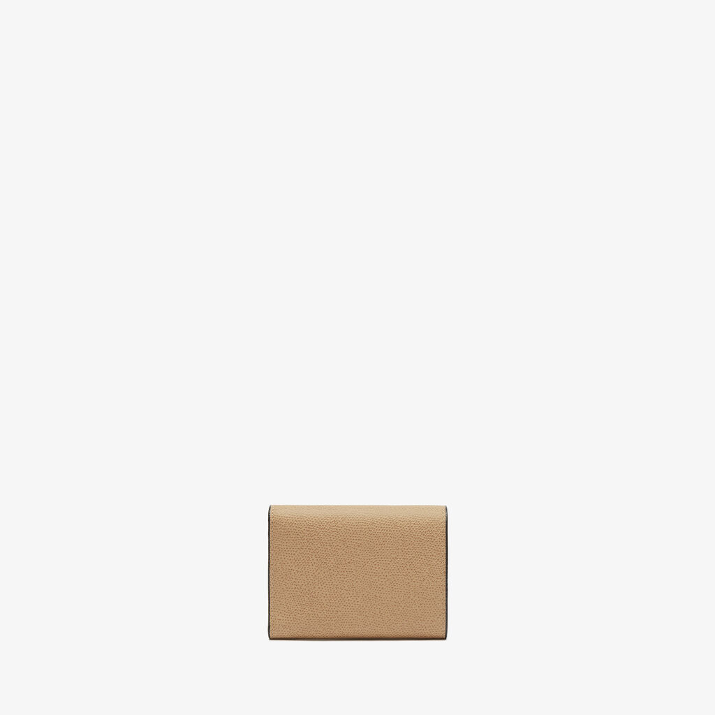 Valextra Portafoglio piccolo di Lusso in Pelle Beige | Valextra Pocket 2025