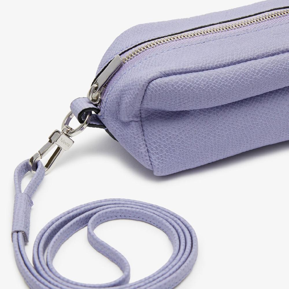 Valextra Trousse da Donna in Pelle Lilla con tracolla | Valextra Italia