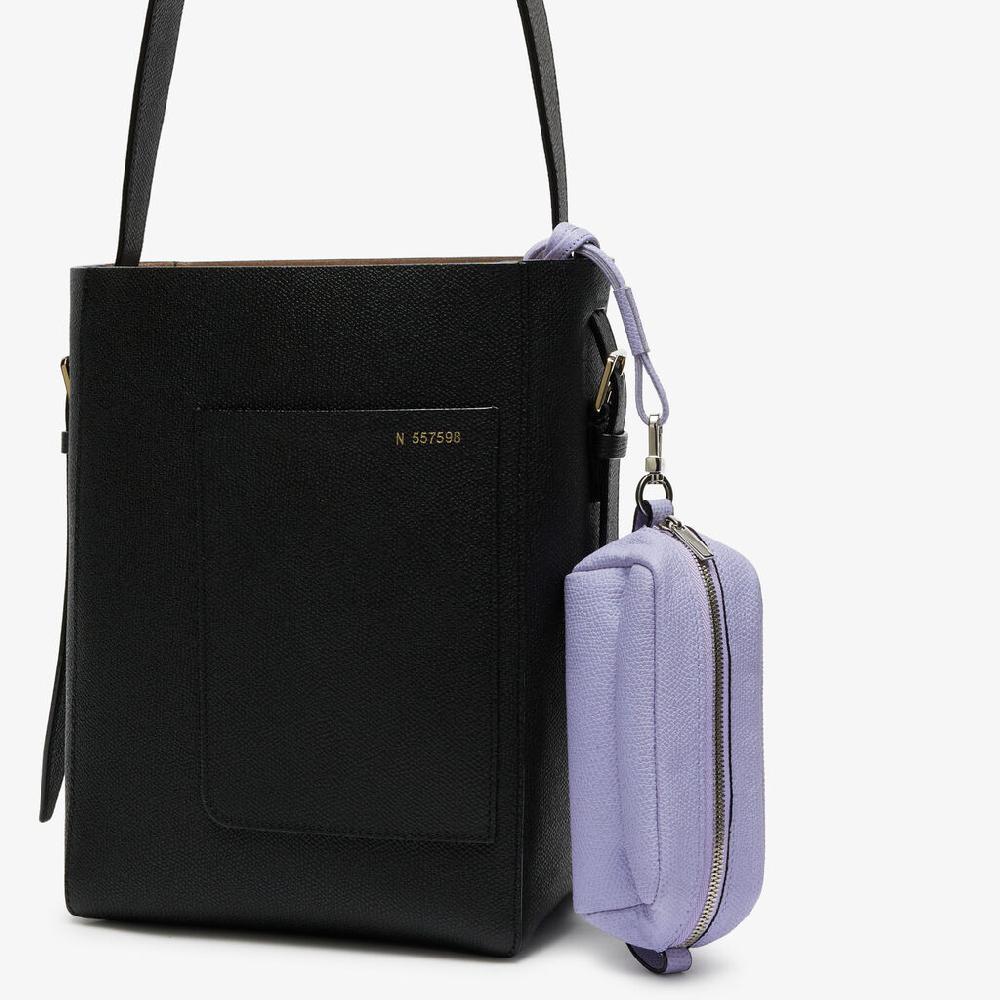 Valextra Trousse da Donna in Pelle Lilla con tracolla | Valextra Italia