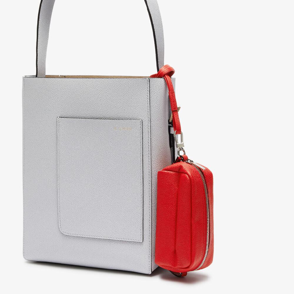 Valextra Trousse da Donna in Pelle Rossa con tracolla | Valextra Nuovo