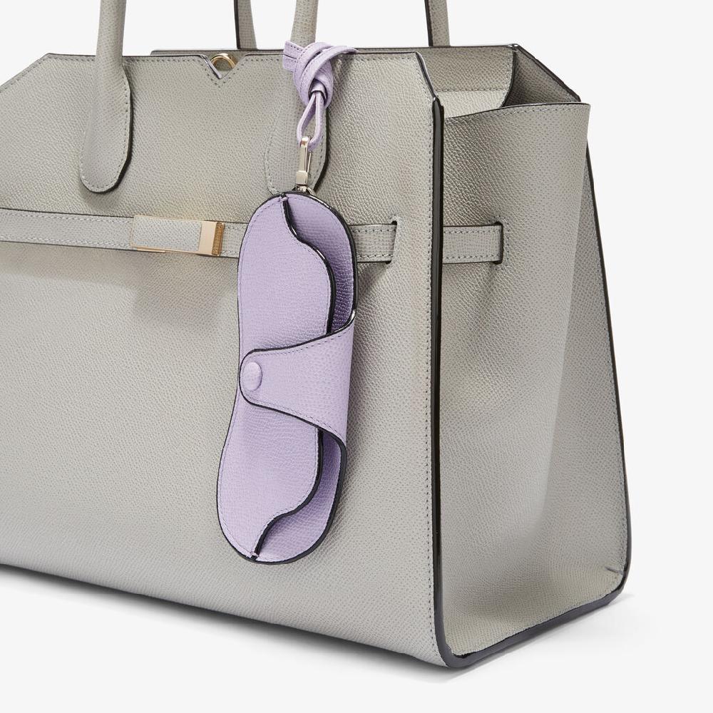 Valextra Custodia occhiali da Donna con laccio di Lusso in Pelle Lilla | Valextra Qualità