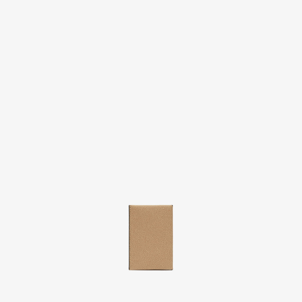 Valextra Porta carte piccolo di Lusso in Pelle Beige e Nera | Valextra Qualità Garantita