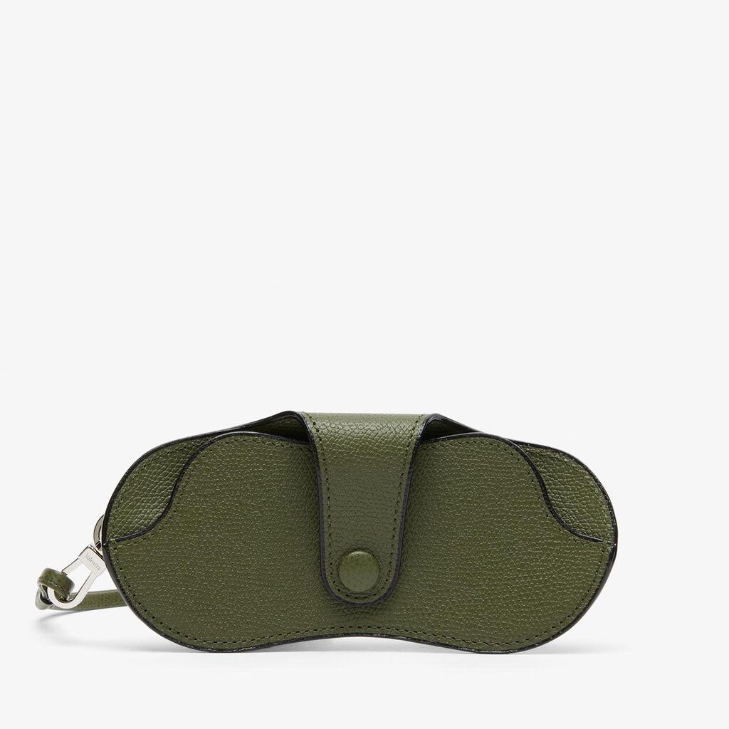 Valextra Custodia occhiali in Pelle Verde Militare | Valextra Promozione Limitata