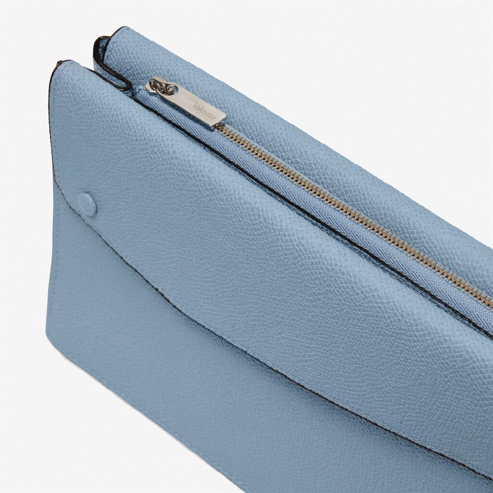 Valextra Borsa a tracolla da Uomo in Pelle Azzurra | Valextra Pocket Sottocosto