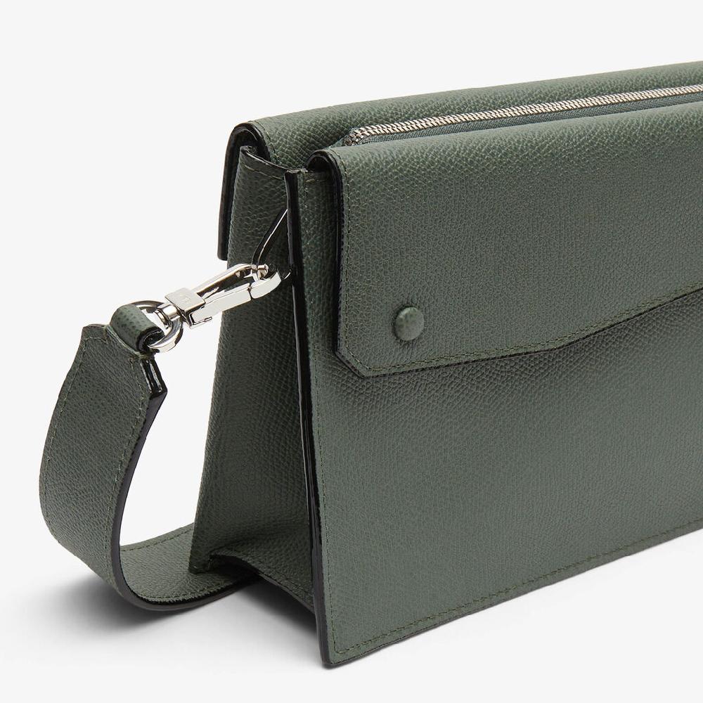 Valextra Borsa a tracolla da Uomo in Pelle Verde | Valextra Pocket Novità
