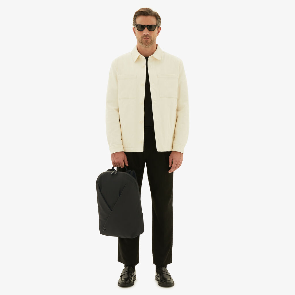 Valextra Zaino di Lusso in Nylon rigenerato e Pelle Nera | Valextra Sconto