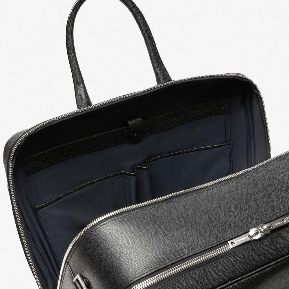 Valextra Valextra Avietta: Borsa business Grande in Pelle Nera Outlet