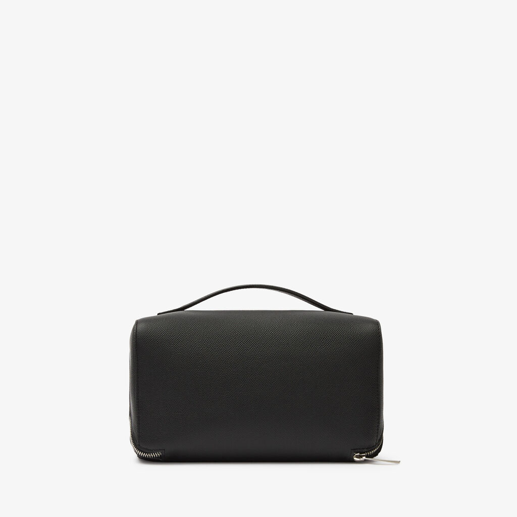 Valextra Beauty case da Uomo di Lusso in Pelle Nera | Valextra V-Line Offerte