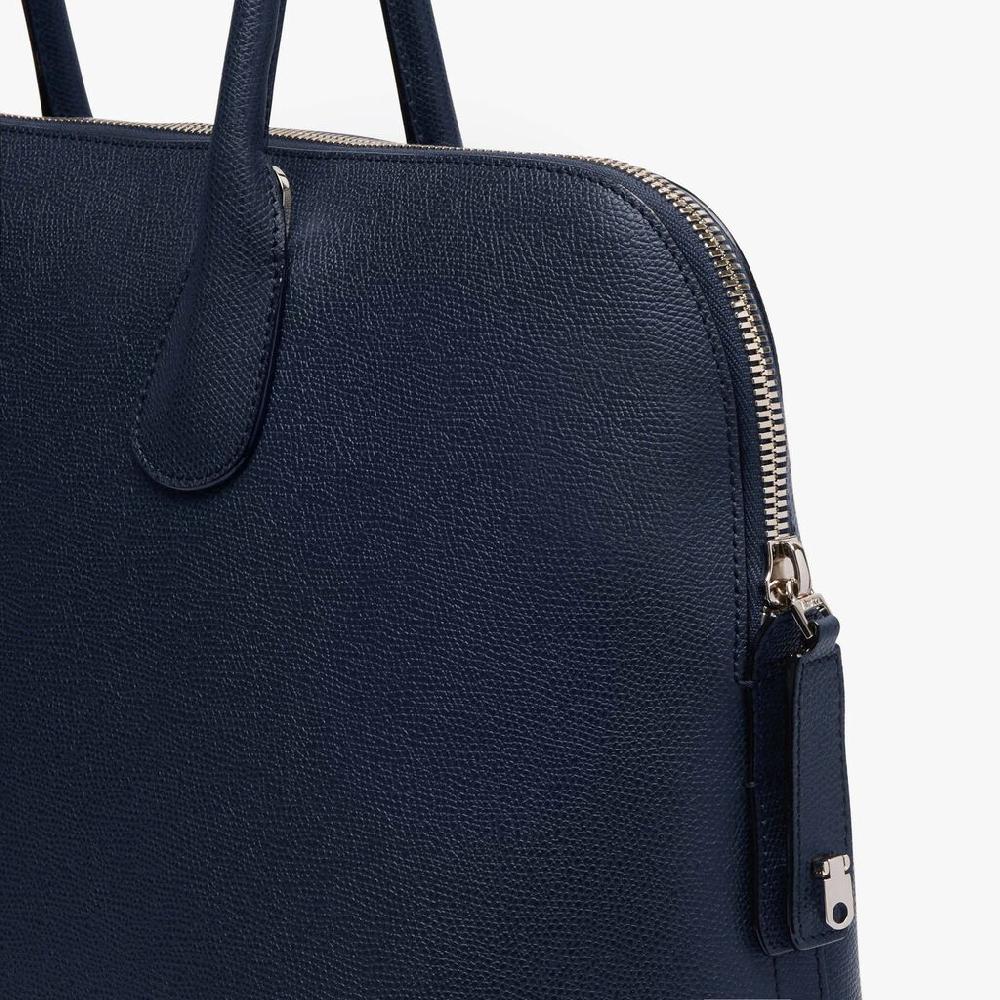 Valextra Borsa tote da ufficio in Pelle Blu | Valextra My Logo Vendita Economica