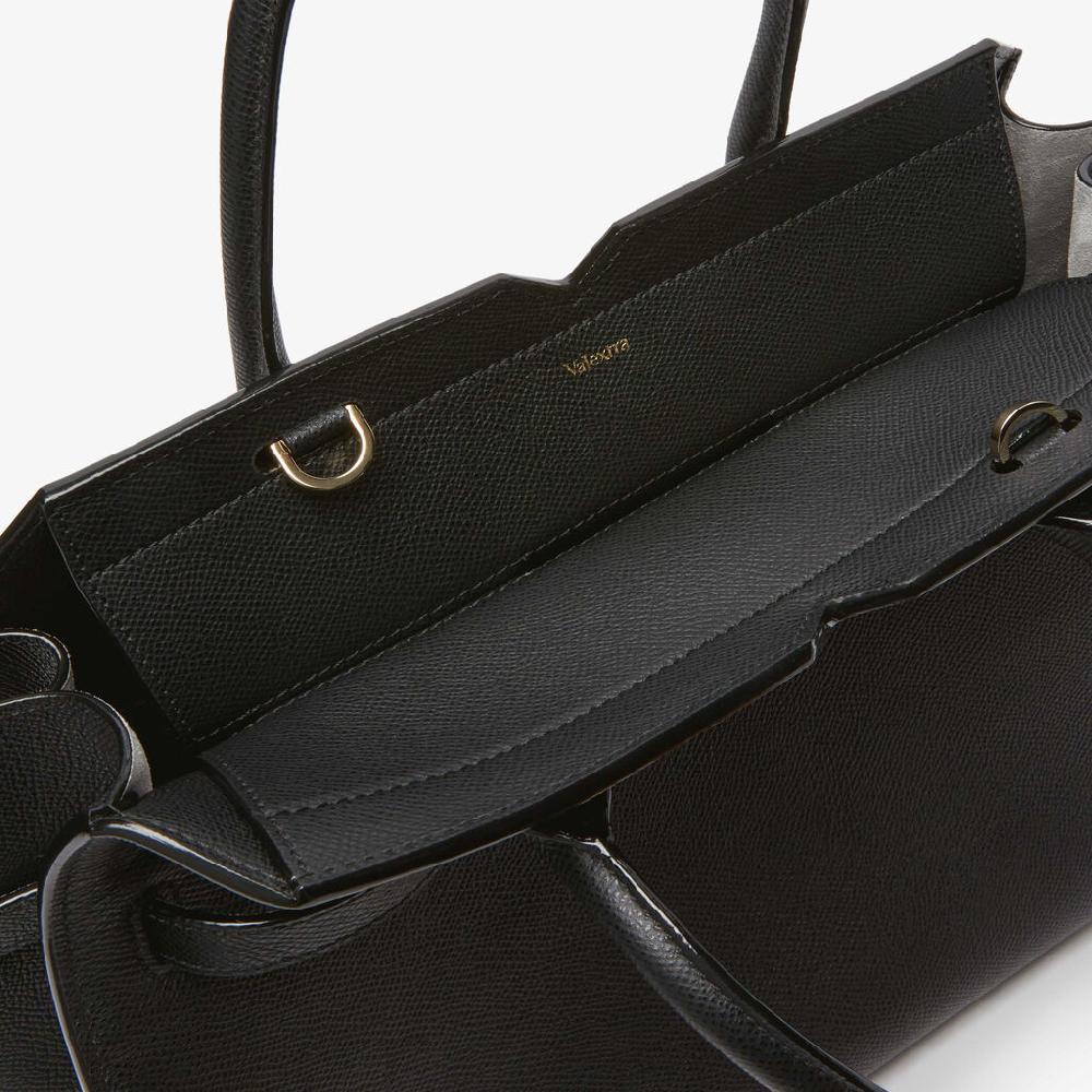 Valextra Borsetta a mano da Donna Media Nera di Lusso | Valextra Vendite Flash
