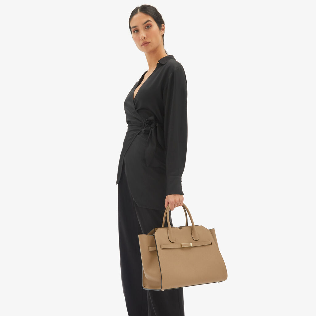 Valextra Borsa a mano da Donna Media Beige di Lusso | Valextra Negozio