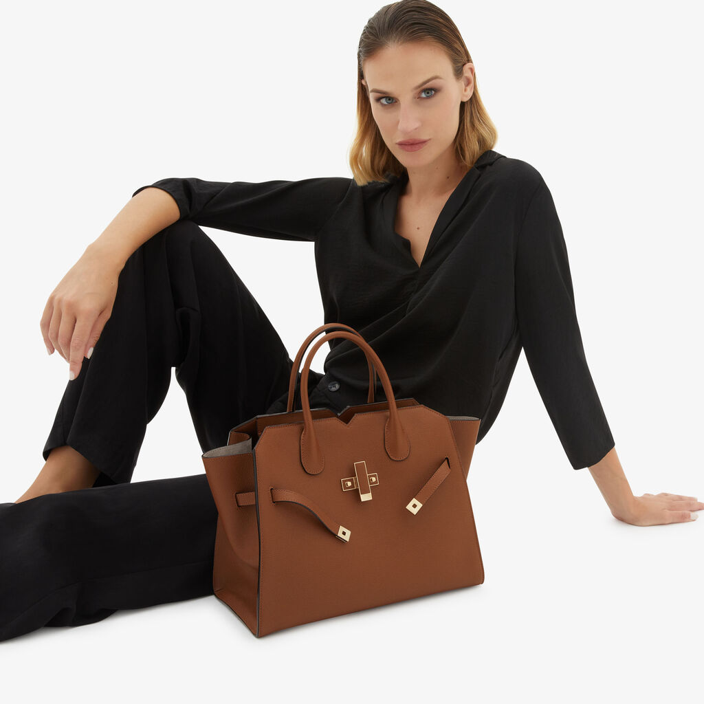Valextra Borsa a due manici da Donna di Lusso Marrone | Valextra In Saldo