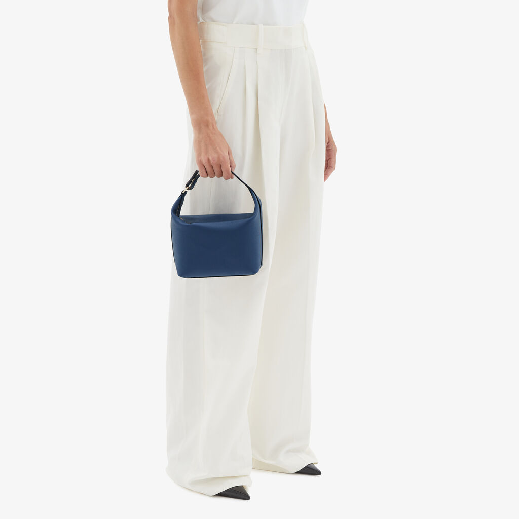 Valextra Portafoglio grande di Lusso in Pelle Blu Zaffiro | Valextra Nuovo