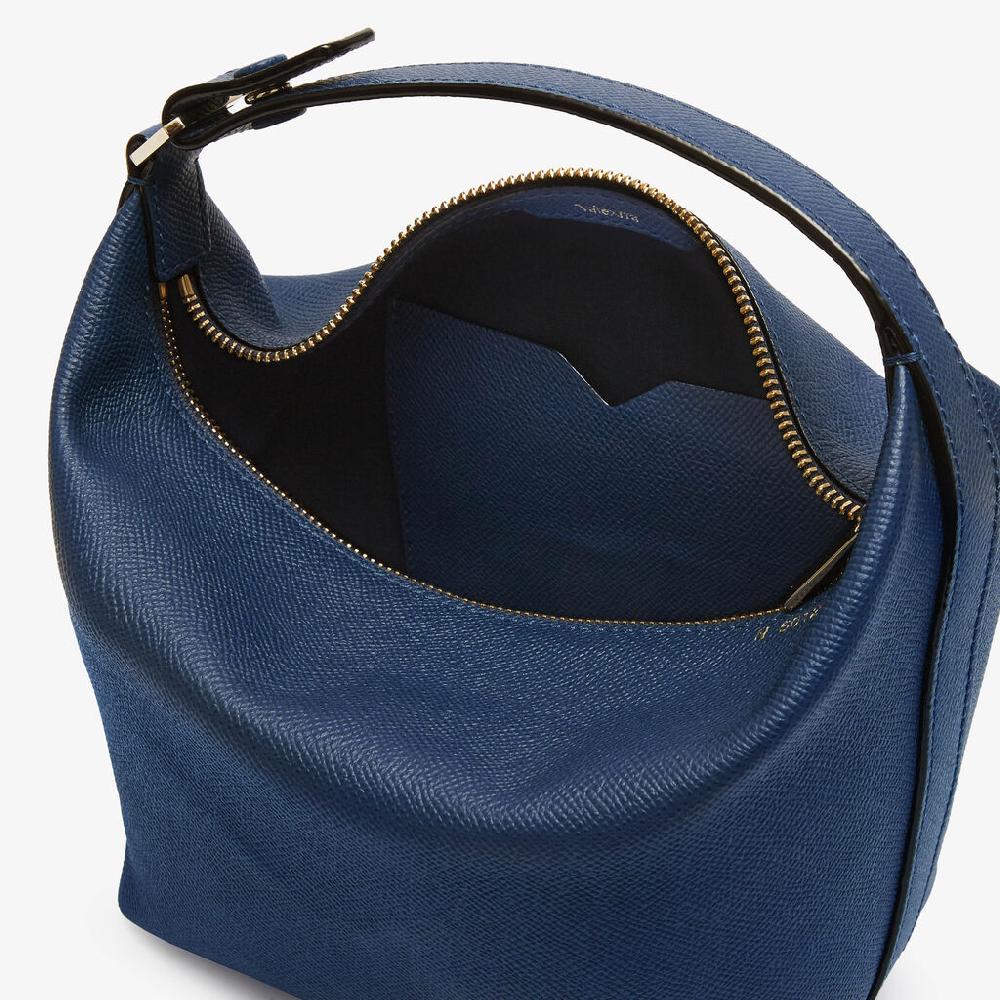 Valextra Portafoglio grande di Lusso in Pelle Blu Zaffiro | Valextra Nuovo
