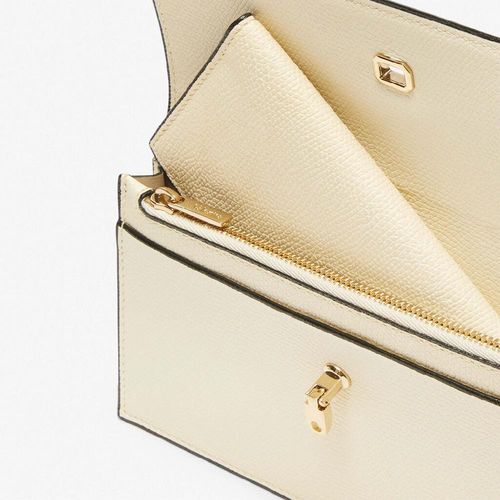 Valextra Portafoglio grande in Pelle Bianca | Valextra Brera Promozione