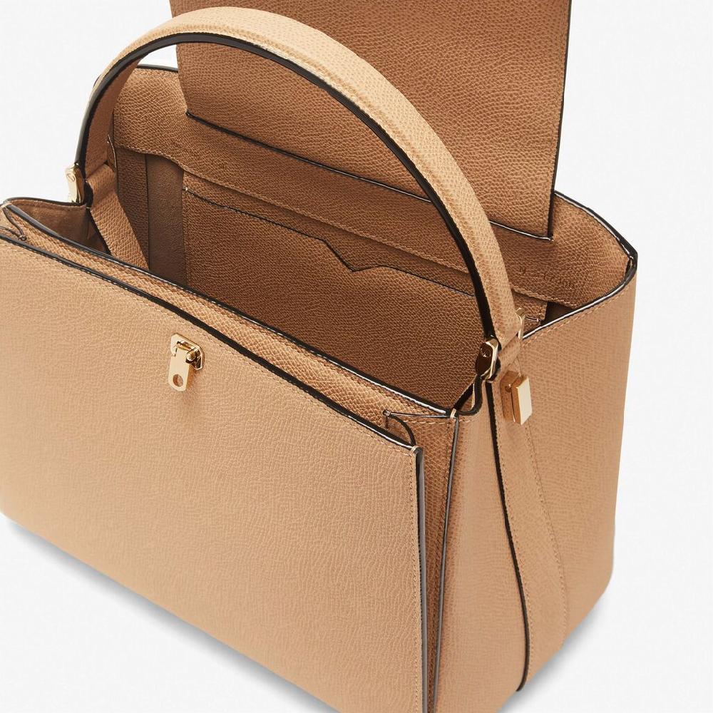 Valextra Borsetta a mano in Pelle Beige con tracolla | Valextra Brera Soddisfazione Garantita