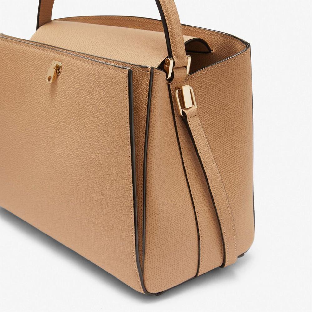 Valextra Borsetta a mano in Pelle Beige con tracolla | Valextra Brera Soddisfazione Garantita