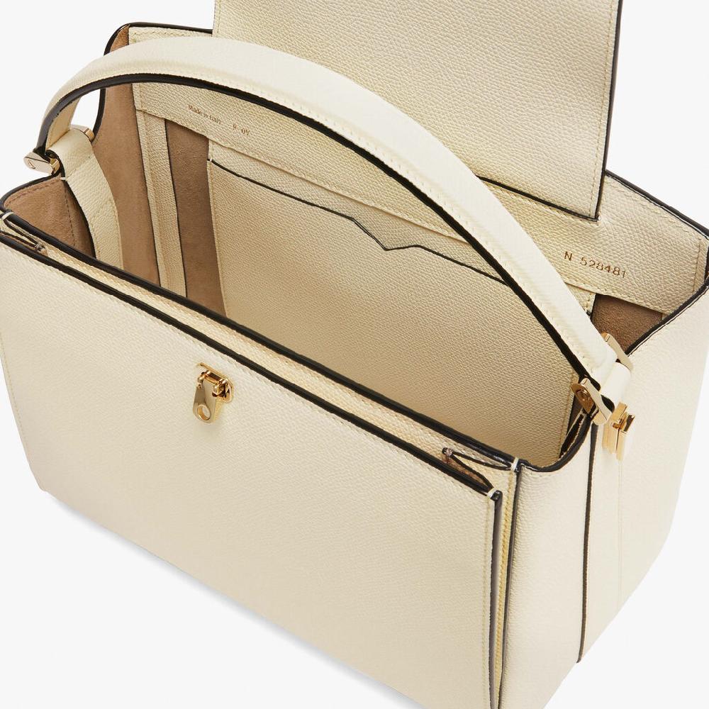 Valextra Borsetta a mano elegante in Pelle Bianca | Valextra Brera Qualità Garantita