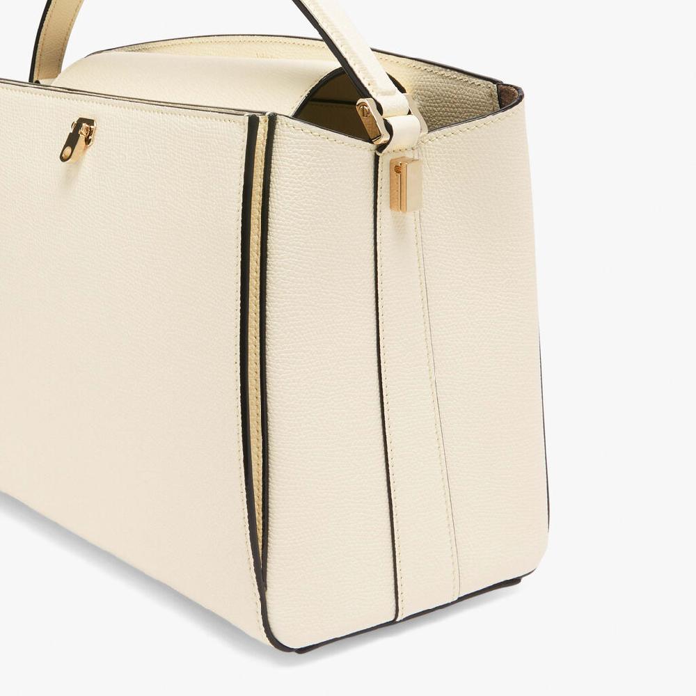 Valextra Borsetta a mano elegante in Pelle Bianca | Valextra Brera Qualità Garantita