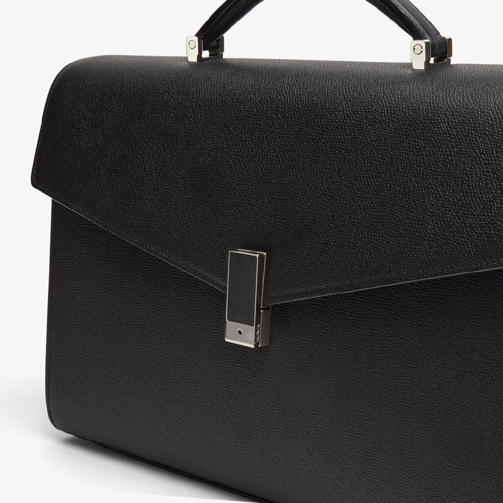 Valextra Valigetta da Uomo in Pelle Nera di Lusso | Valextra Iside Promozione Limitata