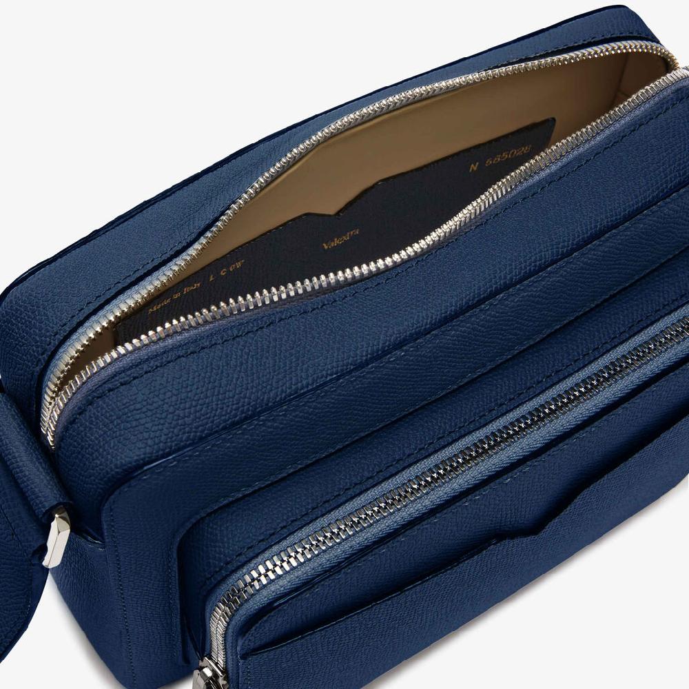 Valextra Borsa reporter da Uomo in Pelle Blu Zaffiro | Valextra V-Line Convenienza