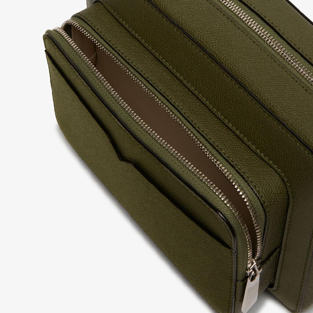 Valextra Borsa a tracolla da Uomo Verde Militare | Valextra V-Line Sconto
