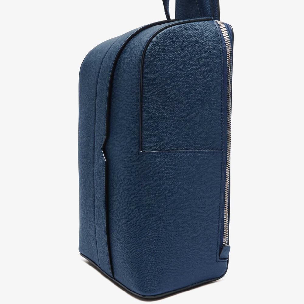Valextra Zaino monospalla Uomo di Lusso in Pelle Blu | Valextra V-Line Offerta