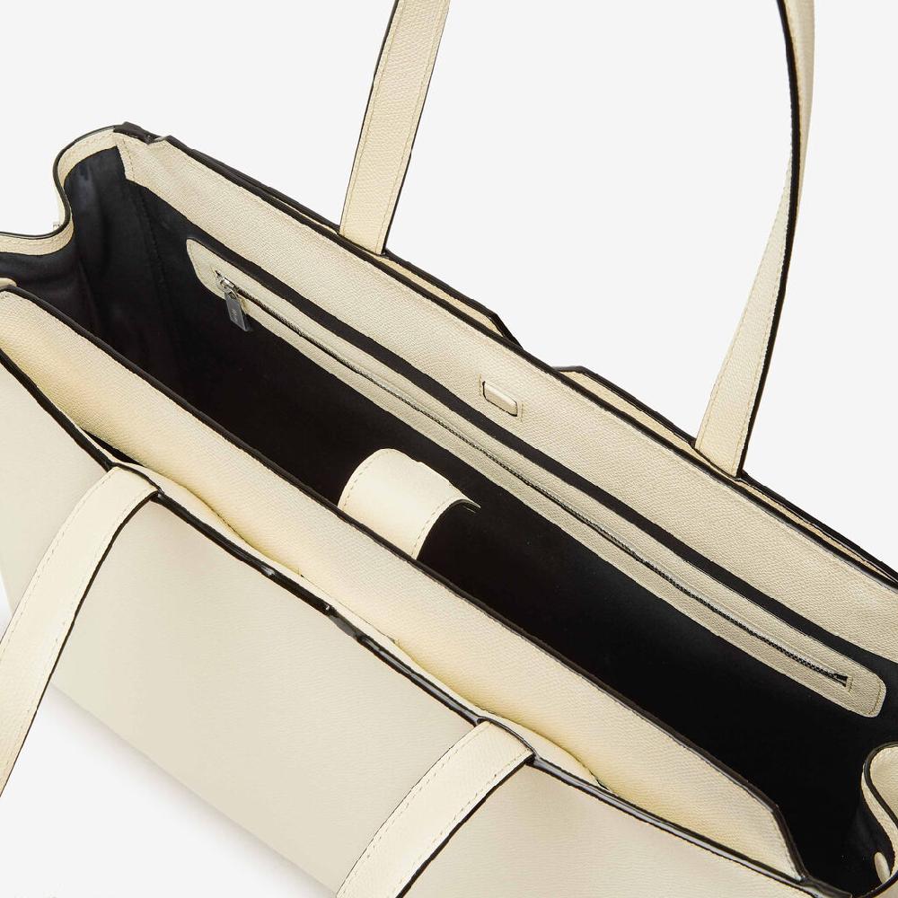 Valextra Shopping bag orizzontale da Uomo in Pelle Bianca | Valextra V-Line Hotsell