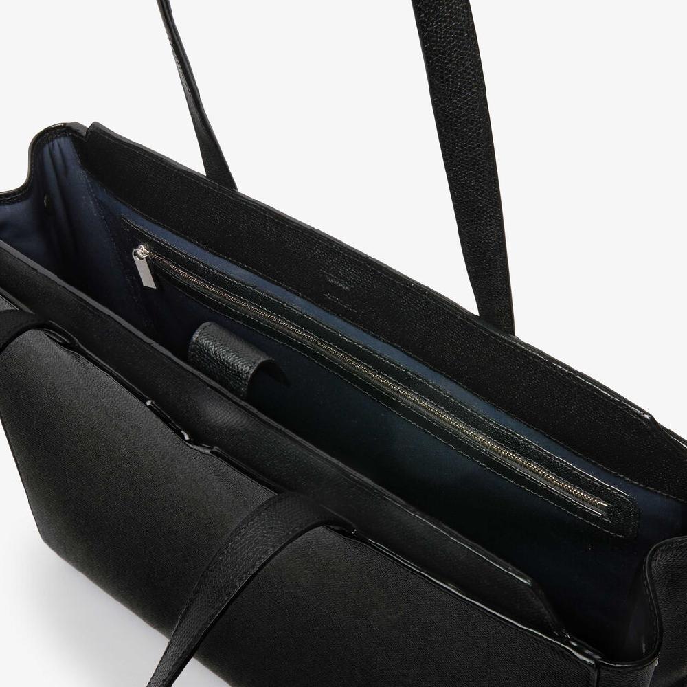 Valextra Shopping bag orizzontale da Uomo in Pelle Nera | Valextra V-Line Vendita Calda