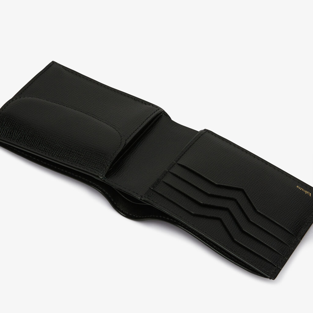 Valextra Portafoglio con portamonete in Pelle Nera | Valextra Vendite Flash