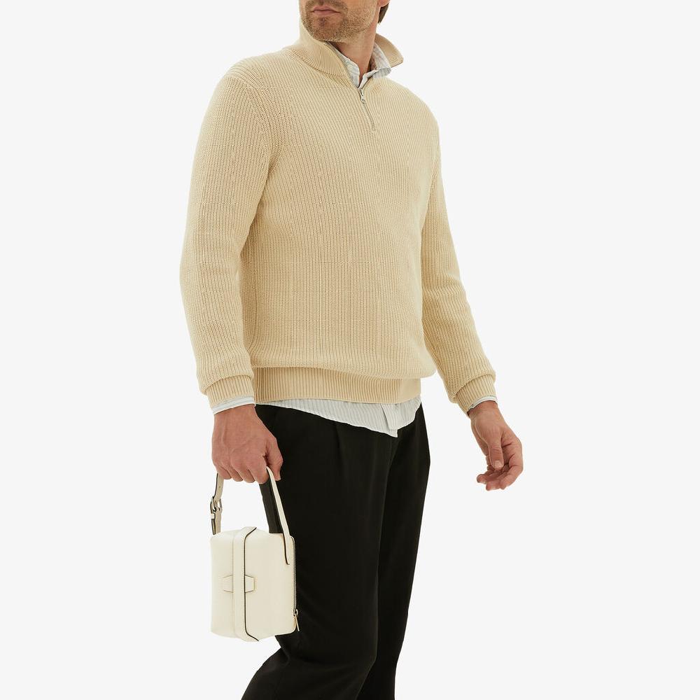 Valextra Borsa a mano Mini in Pelle Bianca | Valextra Tric Trac 2025