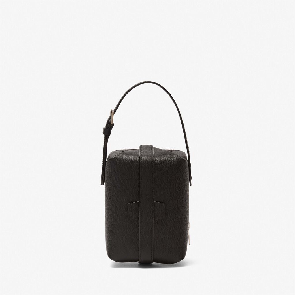 Valextra Borsa a tracolla Mini in Pelle Nera | Valextra Tric Trac Italy