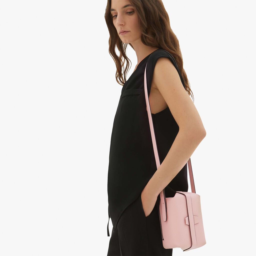 Valextra Borsa a tracolla Mini in Pelle Rosa | Valextra Tric Trac Italia