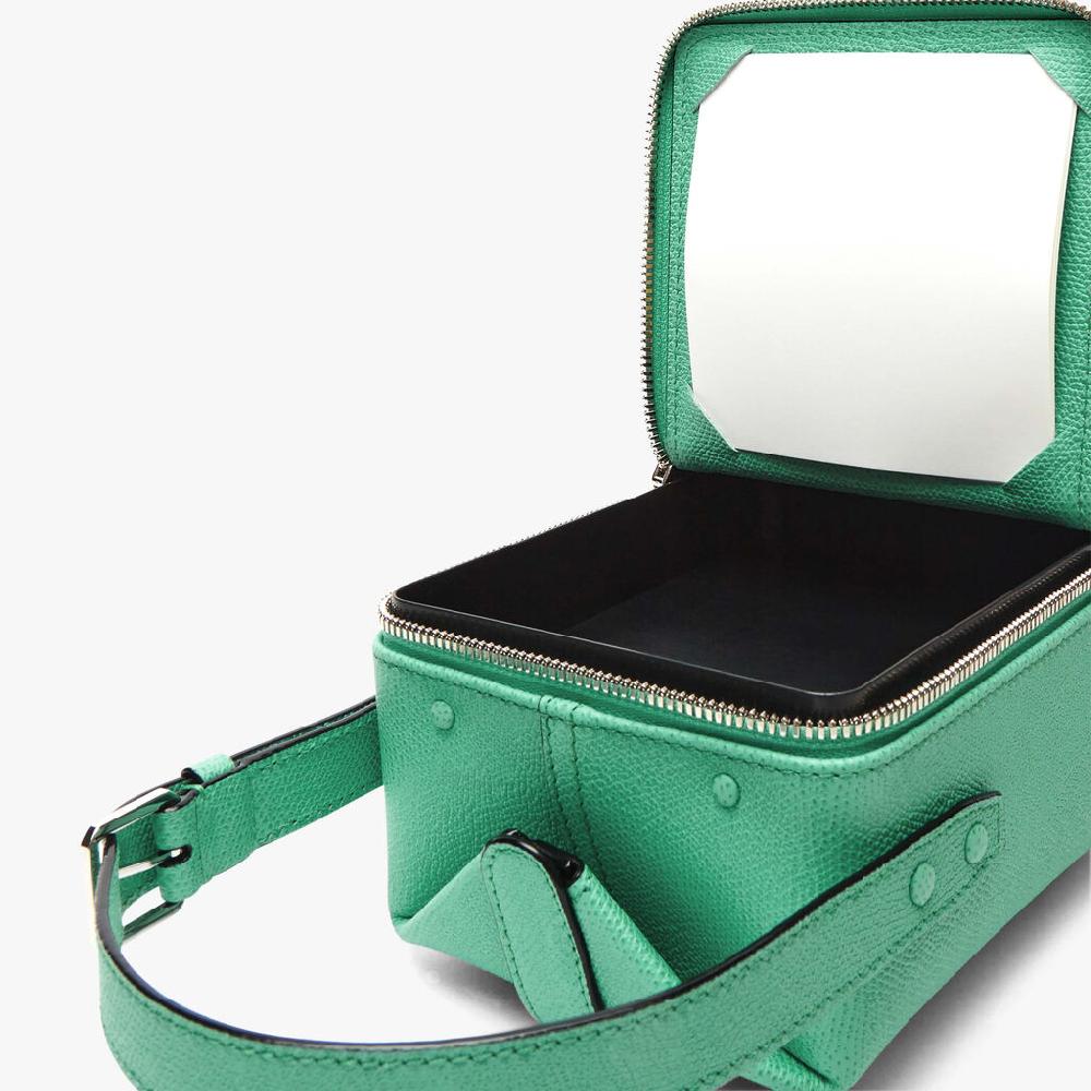 Valextra Borsetta a tracolla Mini in Pelle Verde | Valextra Tric Trac 50% di sconto con spedizione gratuita