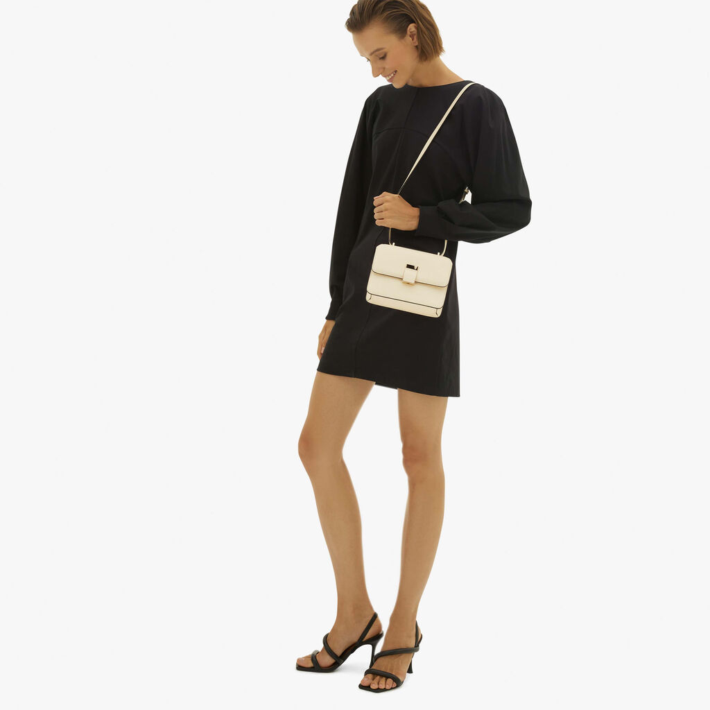 Valextra Borsetta a spalla Mini in Pelle Bianca | Valextra NoLo In Linea