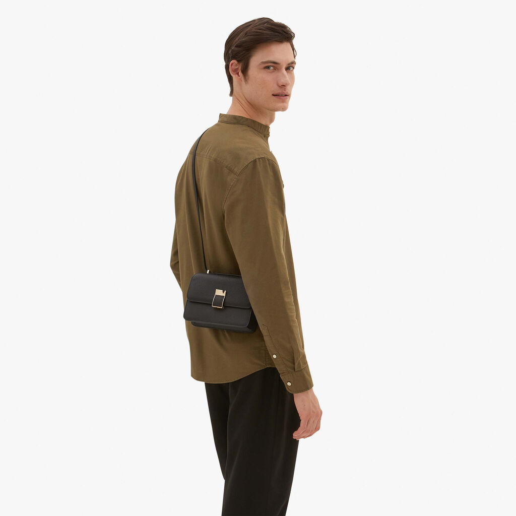 Valextra Borsetta a tracolla Mini in Pelle Nera | Valextra NoLo Nuovo