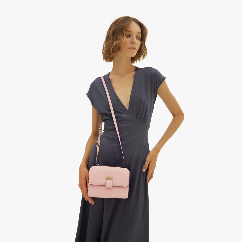 Valextra Borsetta a tracolla elegante NoLo in Pelle Rosa | Valextra Qualità