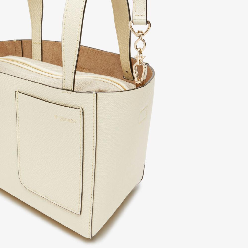 Valextra Borsa Secchiello da Donna in Pelle Bianca | Valextra Soft Promozione