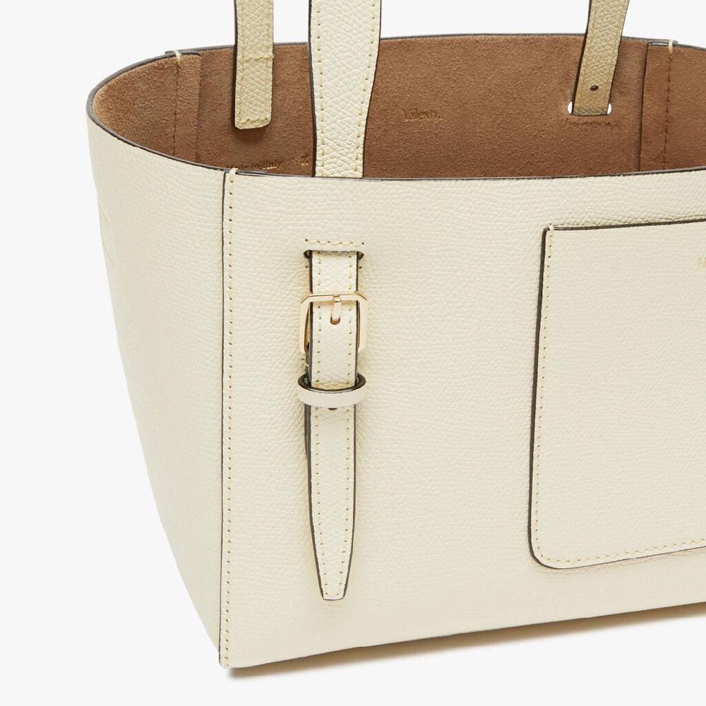 Valextra Borsa Secchiello da Donna in Pelle Bianca | Valextra Soft Promozione