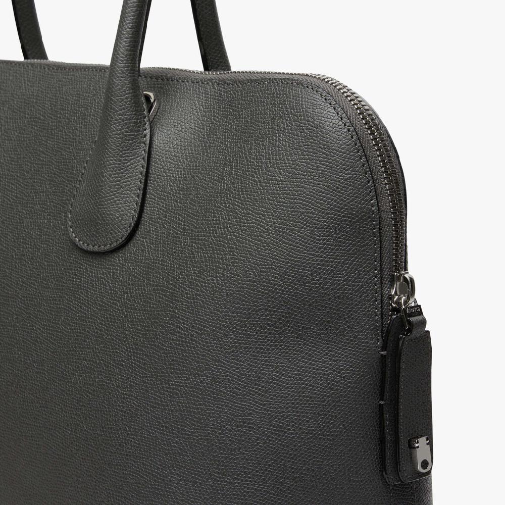 Valextra Tote bag con tracolla in Pelle Grigia | Valextra My Logo Qualità Garantita