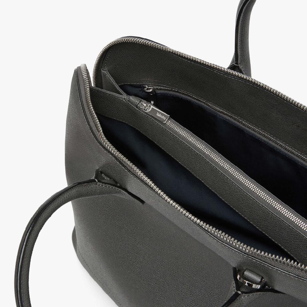 Valextra Tote bag con tracolla in Pelle Grigia | Valextra My Logo Qualità Garantita