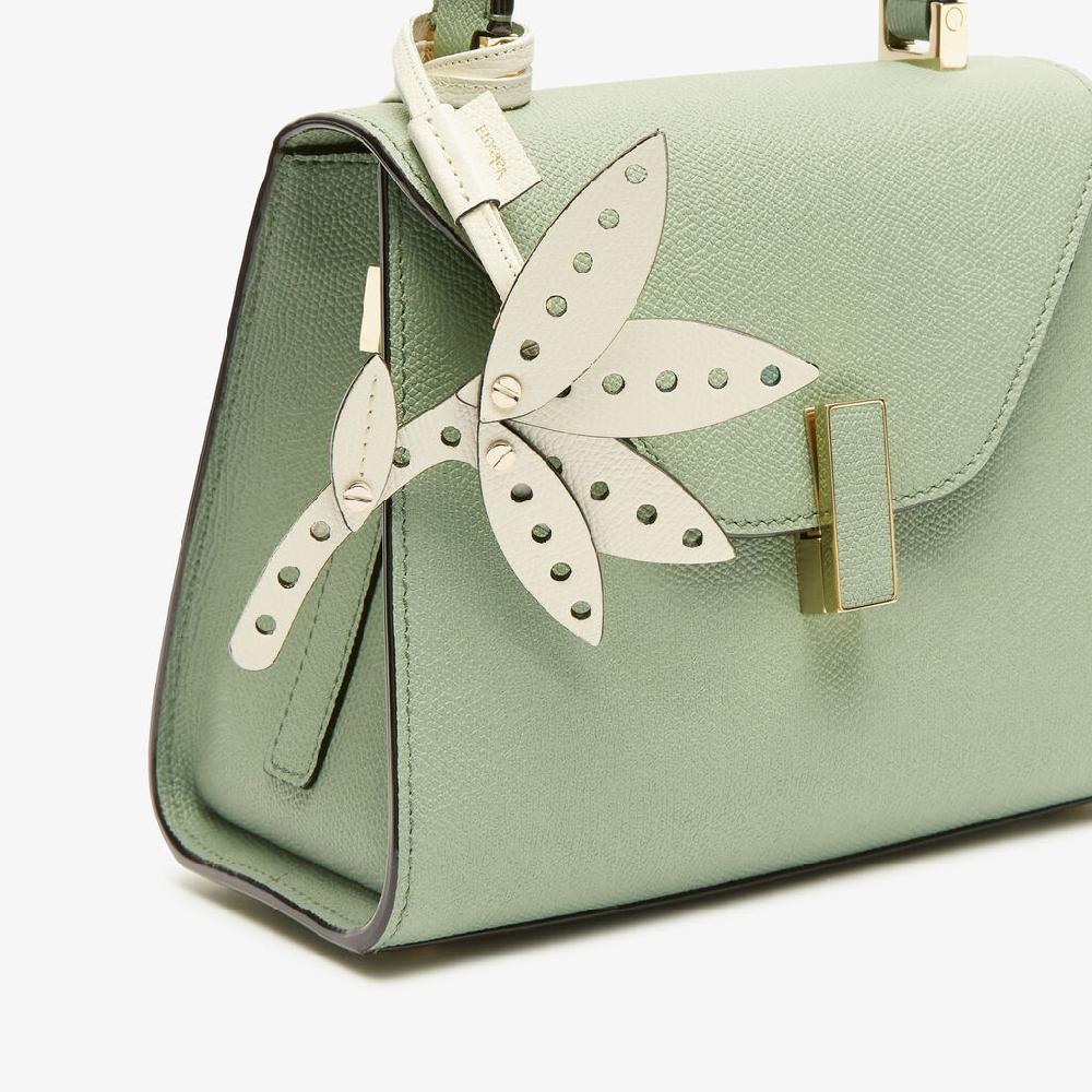 Valextra Charm Engineering Beauty Fiore | Pelle di vitello Millepunte | Bianco Pergamena | Valextra Promozione Limitata