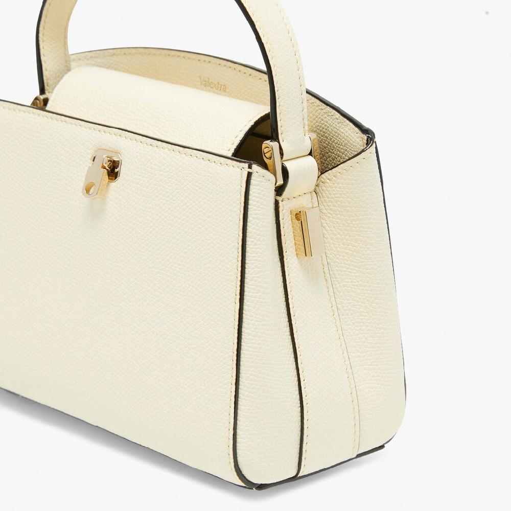 Valextra Borsa a mano Micro in Pelle Bianca | Valextra Brera Fino Al -60%